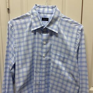 Proper Cloth Blue Check Dress Shirt